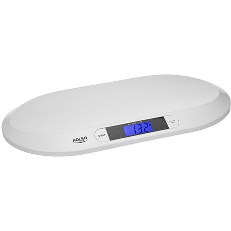 Cantar Bebelusi AD 8139 Ecran LCD Maxim 20KG Functie HOLD Alb