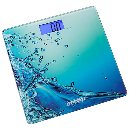 Cantar Corporal Electronic Display Digital Sticla Securizata Max 150kg Albastru