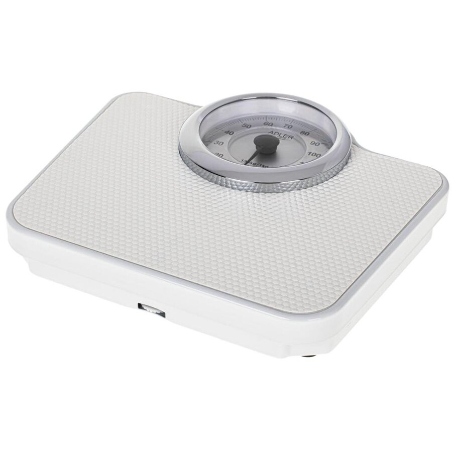 Cantar de Baie Mecanic AD 8180 Greutate Maxima 136kg 31 x 35 x 5cm Plastic Alb