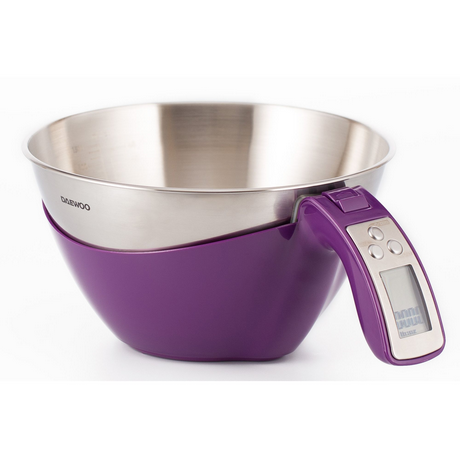 Cantar de bucatarie DKS45P Suprafata Inox 5kg Display LCD Violet