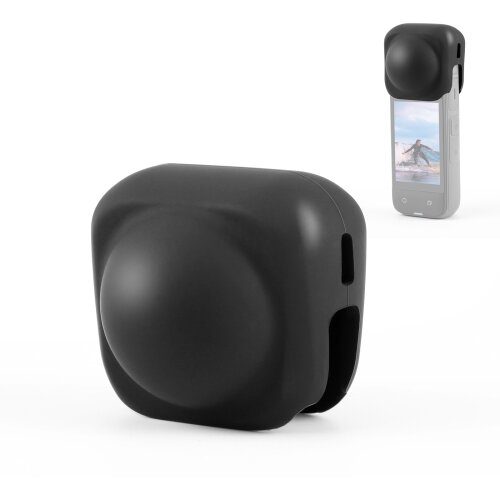 Capac Protectie Obiectiv PU980B Silicon pentru Insta360 X4 / X5 Negru