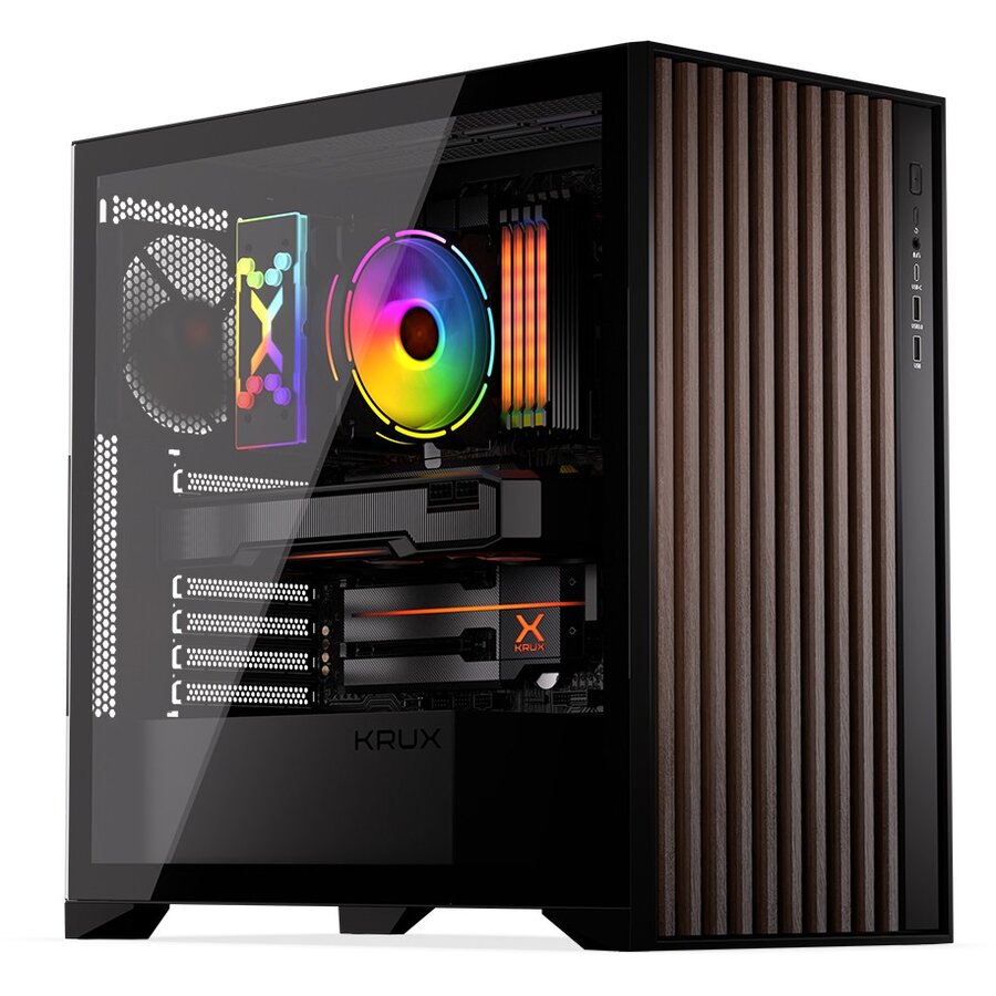 Carcasa Palum Midi Tower Negru