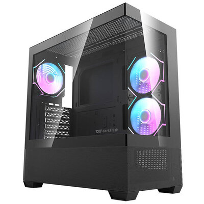 Carcasa Pentru Computer DS900 AIR + 6 Ventilatoare ARGB Negru