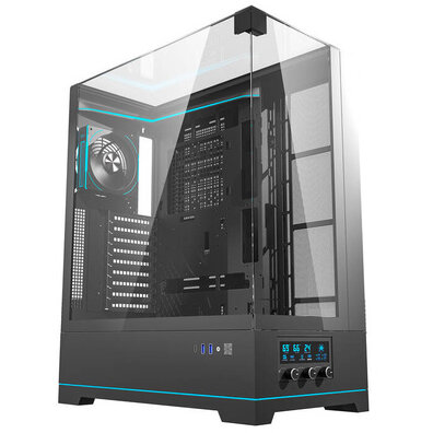 Carcasa pentru Computer DY450L PRO ATX Mid Tower + 1 Ventilator Negru