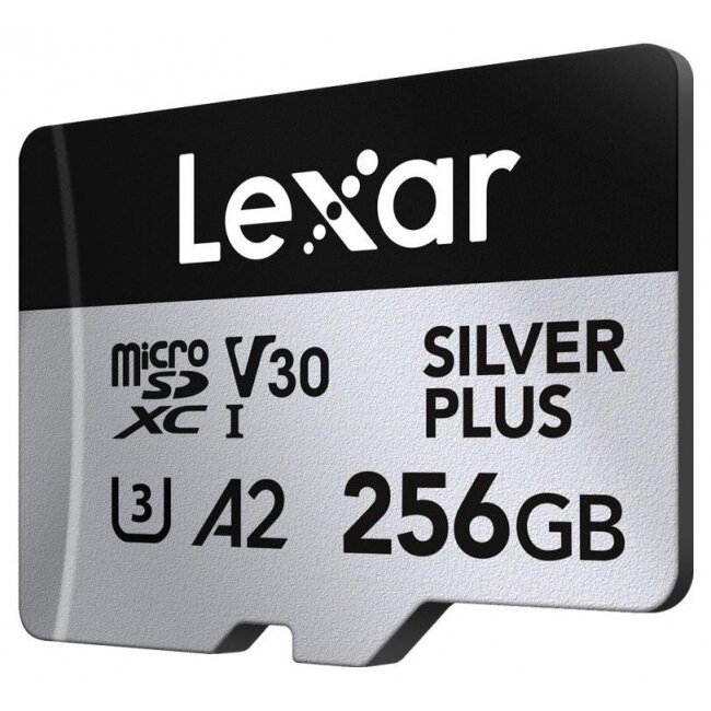 Card 256GB microSDXC Professional SILVER Plus UHS-I A2 V30 U3 4K