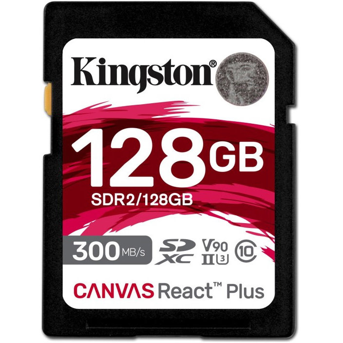 Card Canvas React Plus R300/W260 SDXC 128GB UHS-II U3 Class 10