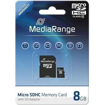 Card de memorie 8GB MicroSDHC Clasa 10 + Adaptor SD