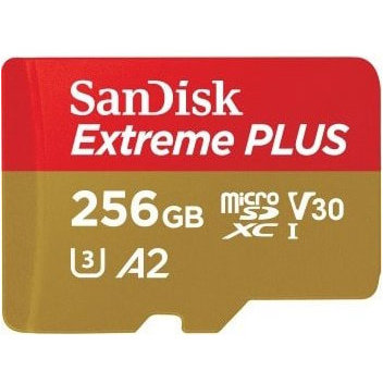 Card Extreme PLUS R200/W140 microSDXC 256GB UHS-I U3 A2 Clasa 10 cu adaptor SD