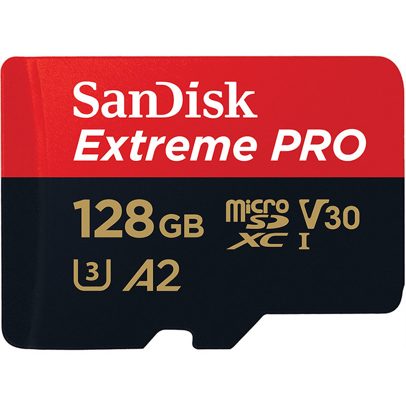 Card Extreme PRO R200/W90 microSDXC 128GB UHS-I U3 A2 Clasa 10 cu adaptor SD