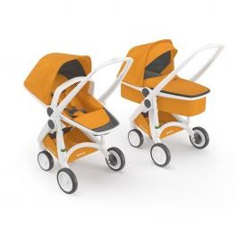 Carucior Copii 2 In 1 100% Ecologic Galben