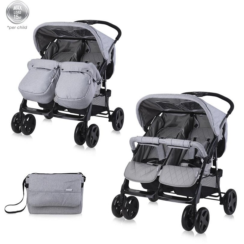 Carucior Pentru Gemeni Twin Cool Grey