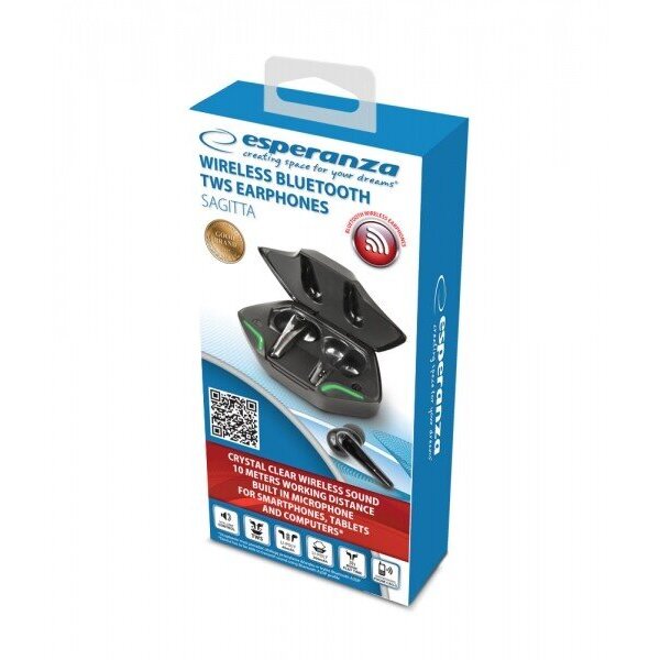 Casti Bluetooth Sagitta EH231K TWS Touch Control Negru