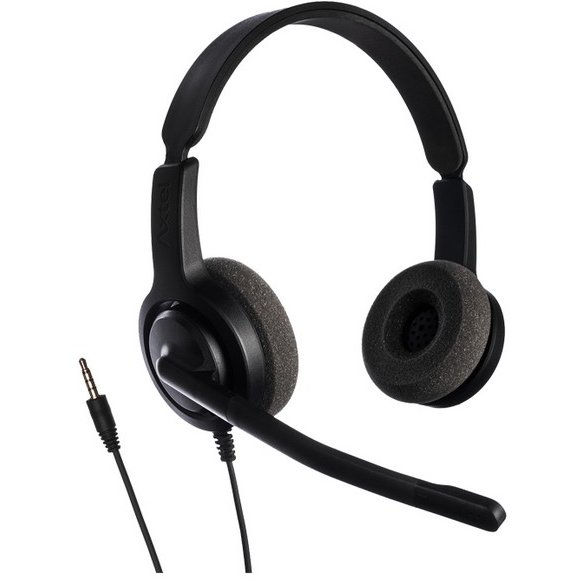 Casti cu microfon Voice PC28 duo NC Compatibil Softphone si Smartphone Negru