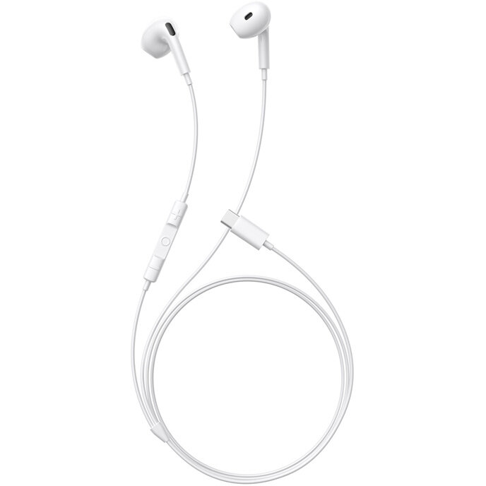 Casti Encok CZ19, In-ear, Control pe fir, Drivere 13 mm, USB-C, Lungime cablu 1.1m, Alb