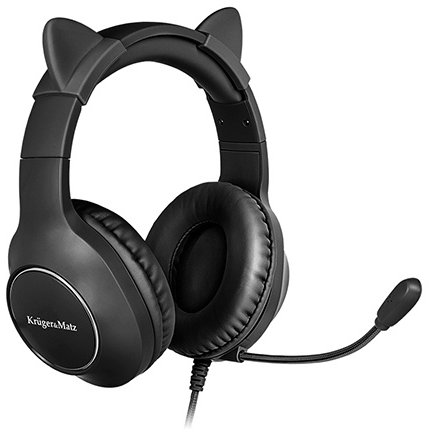 Casti Gaming pentru Copii KM0659 cu Microfon Negru