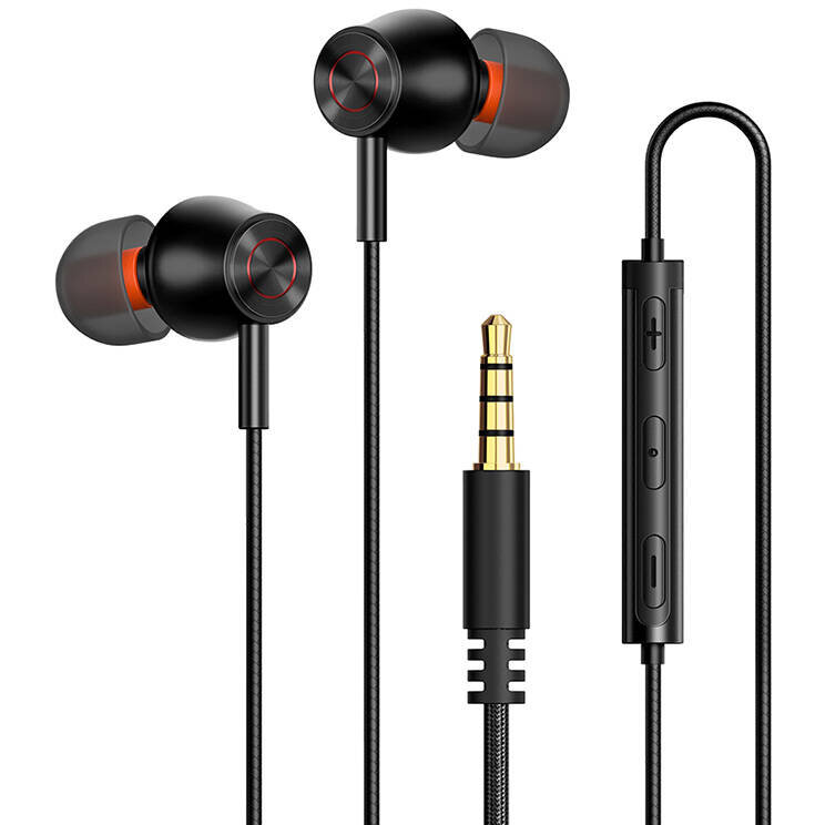 Casti HP-3500, In-ear, Control pe fir, Jack 3.5mm, Negru