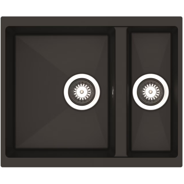 Chiuveta Bucatarie Ithaka  Dimensiune 555x460m  Adancime 200mm    Finisaj Pyragranite  Negru