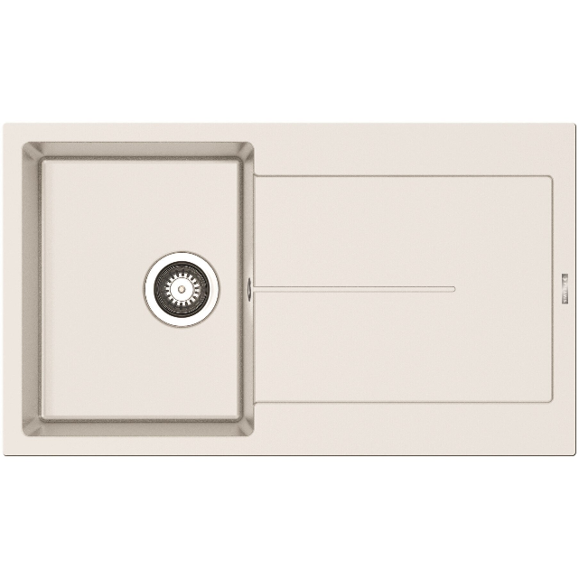 Chiuveta Bucatarie Ithaka  Dimensiune 860x500mm  Adancime 200mm     Reversibila  Finisaj Pyragranite Snow