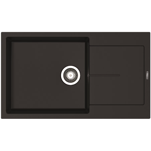 Chiuveta Bucatarie ITHAKA PLUS 860x500mm Adancime 200mm Incastrat   Pyragranite   Negru