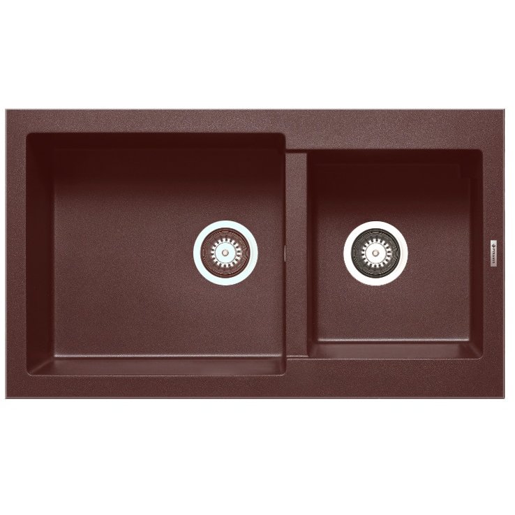 Chiuveta de bucatarie Granit Alazia 86x50 1 3/4B Chocolate