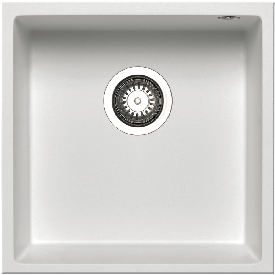 Chiuveta de bucatarie Granit TETRAGON 40x40 1B Snow