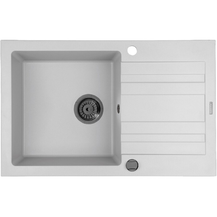 Chiuveta Granit NAXOS 79x50 1B 1D White Gun Metal