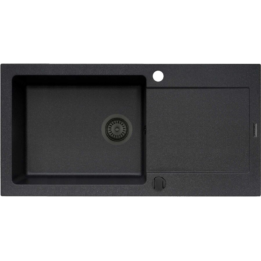 Chiuveta Pyragranite Mido 100x50 1B1D Negru