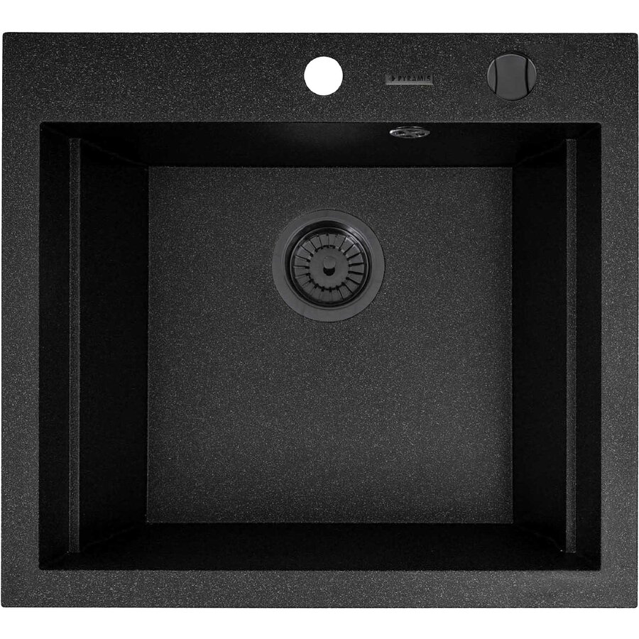 Chiuveta Pyragranite Siros 57 1B Negru