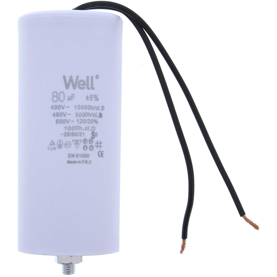 Condensator Pornire Motor 400V 80UF White