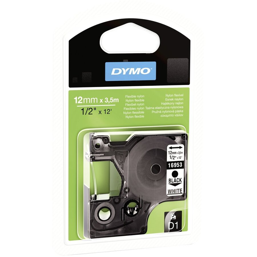 Consumabil Taśma D1 12MM black/WH