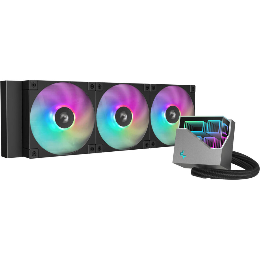 Cooler LT360 ARGB Skt. Intel Si AMD Racire Cu Lichid 3 x 120Mm 600 - 2400 RPM Iluminare RGB Negru