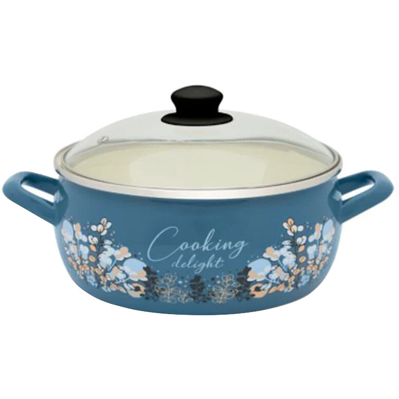 Cratita Blue Cooking Delight Capacitate 5L Diametru 24CM Capac Sicla Albastru