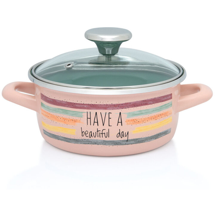 Cratita Cu Capac Sticla Divan Dan Capacitate 1.5L Diametru 16CM Multicolor