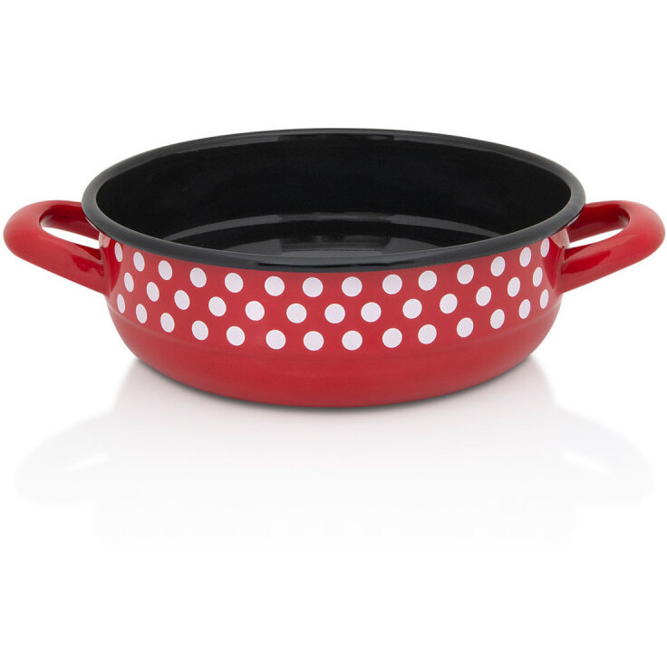 Cratita Mica Tufne Capacitate 2.1L Diametru 20CM Rosu/Alb/Negru