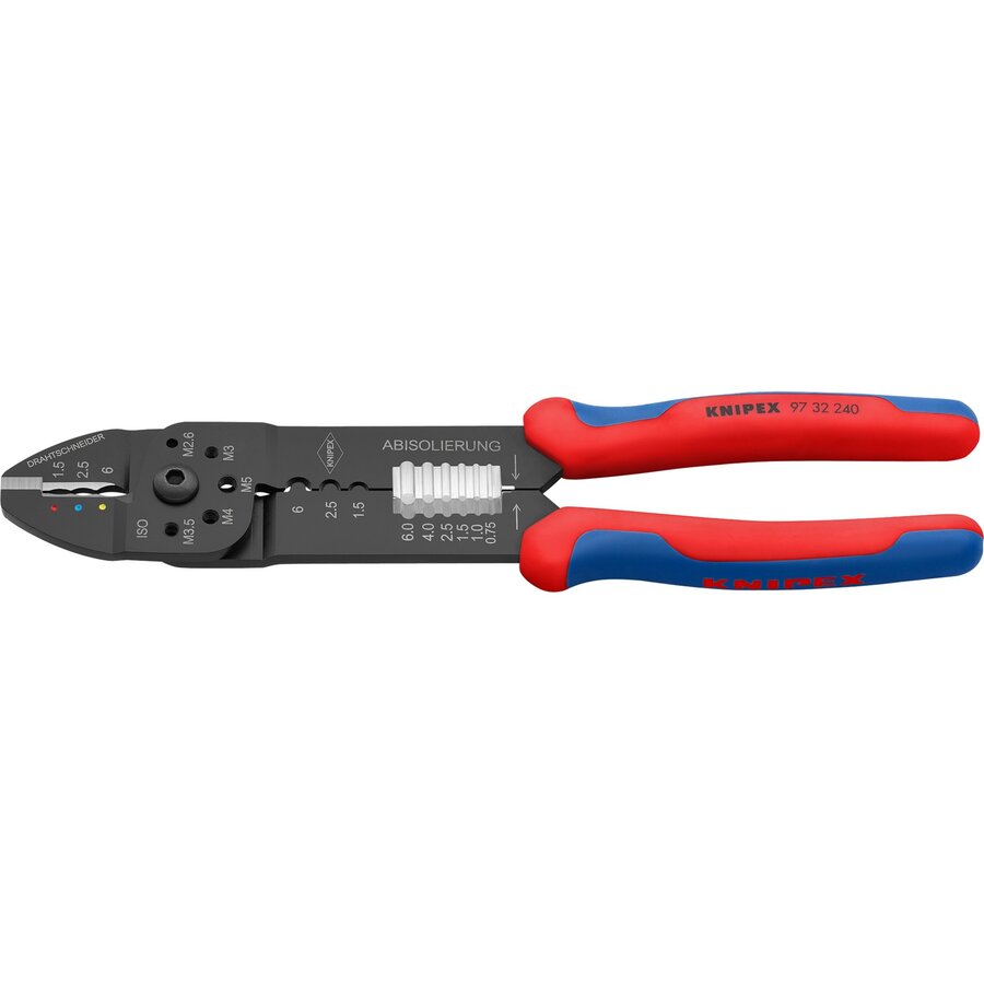 crimping pliers 97 32 240 (red/blue, stripping, crimping 0.5 - 6.0mm2)