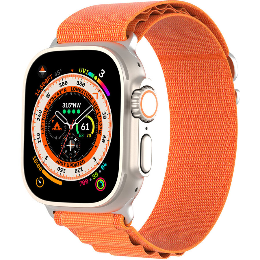 Curea Smartwatch compatibila cu Apple Watch 4/5/6/7/8/SE 38/40/41mm Orange