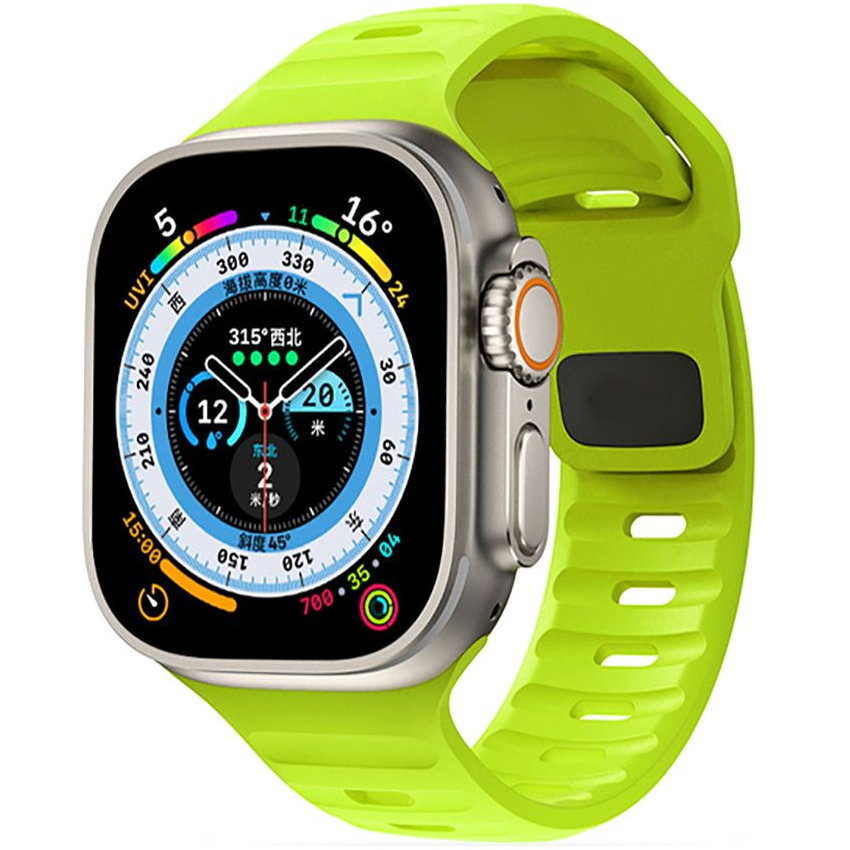 Curea Smartwatch compatibila cu Apple Watch 4/5/6/7/8/SE/Ultra 42/44/45/49mm Lime