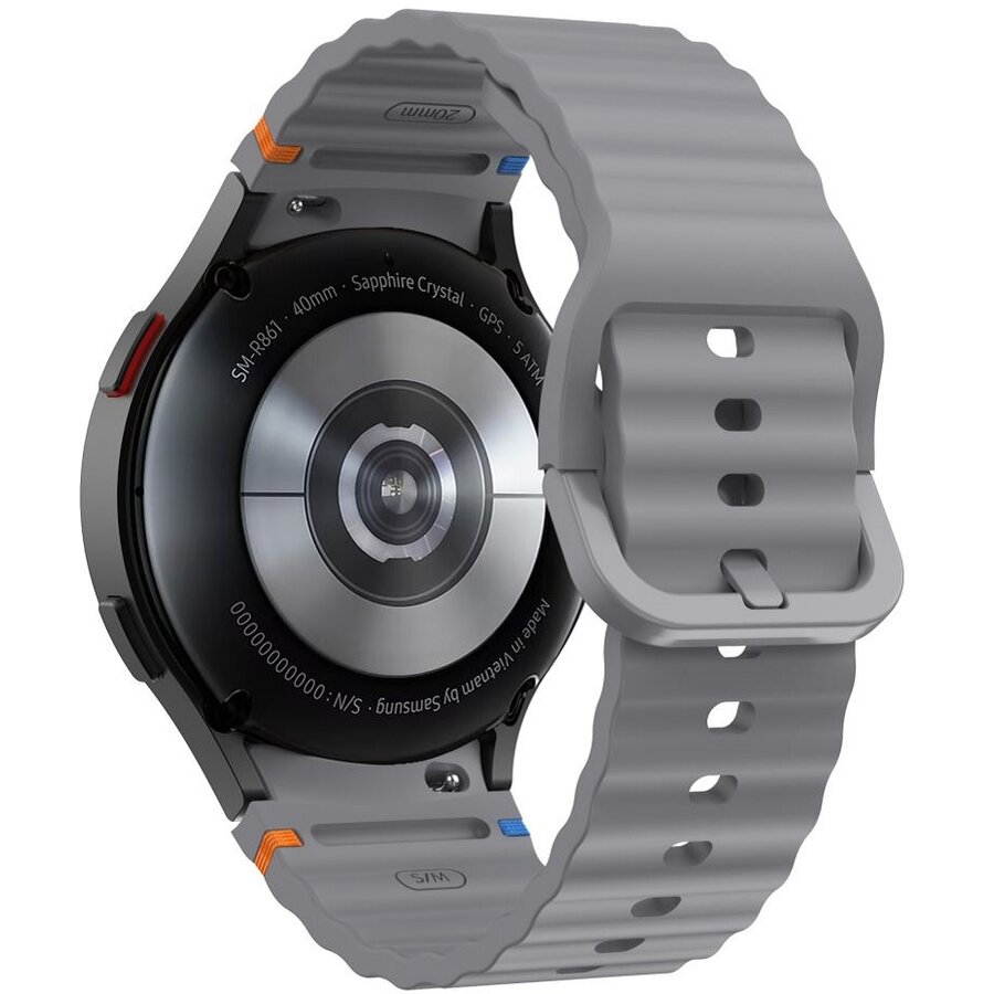 Curea Smartwatch compatibila cu Samsung Galaxy Watch 4/5/6/7/FE 40mm Grey