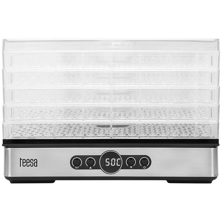 Deshidrator Alimente TSA3032 Convectie 5 Tavi Capacitate Totala 1.7KG 400W Argintiu/Negru