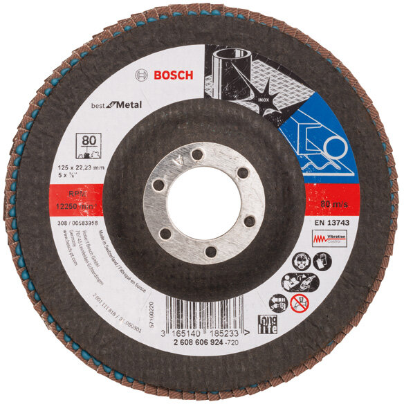 Disc Evantai Best Pentru Metal 125mm G80 1x Bucata
