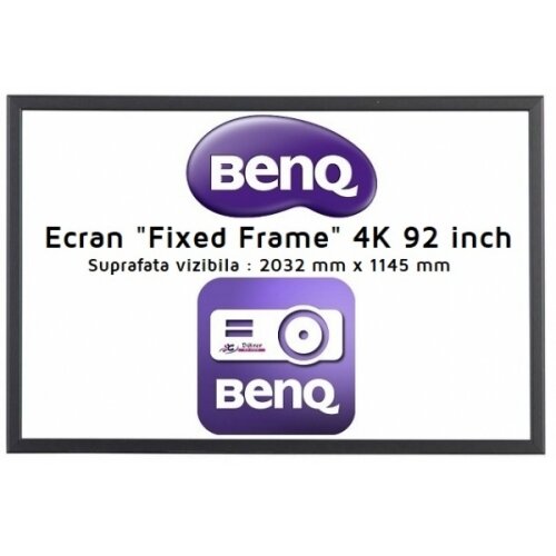 Ecran De Proiectie Screen Projector 92inch 203.2 x 114.5cm 16:9 4K Rama Fixa Perete
