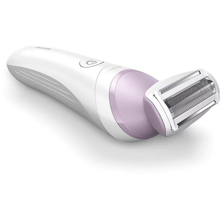 Epilator Fara Fir Umed Si Uscat Lady Shaver Seria 6000 BRL136/00 40min Utilizare Alb/Mov