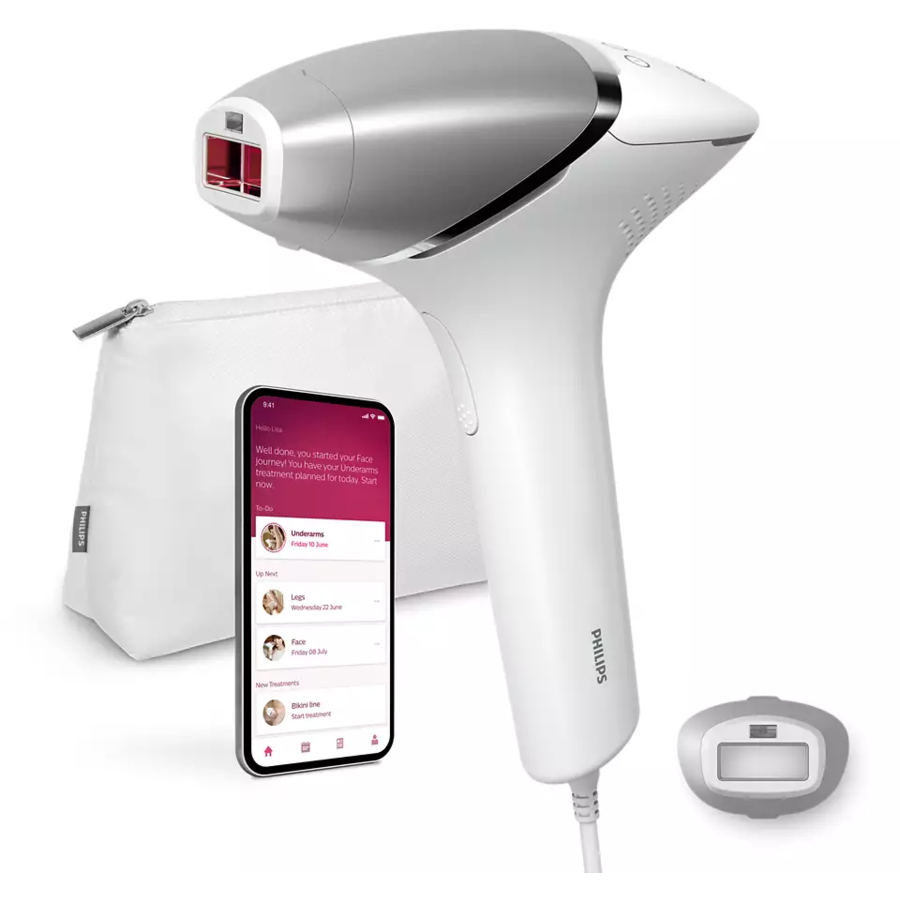 Epilator IPL cu SenseIQ BRI940/00 Lumea Seria 8000 Utilizare cu Fir 450.000 Impulsuri Alb