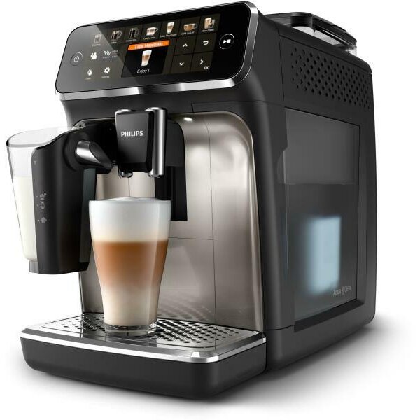 Espressor Automat LatteGo Seria 5400 EP5447/90 1.8L 1500W 15Bar Negru/Argintiu
