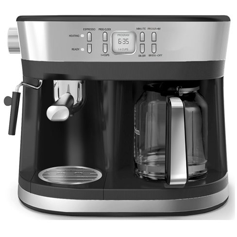 Espressor DELICIAINOX 3 In 1 Presiune 15Bar Timer Putere 1690-2015W Negru/Inox