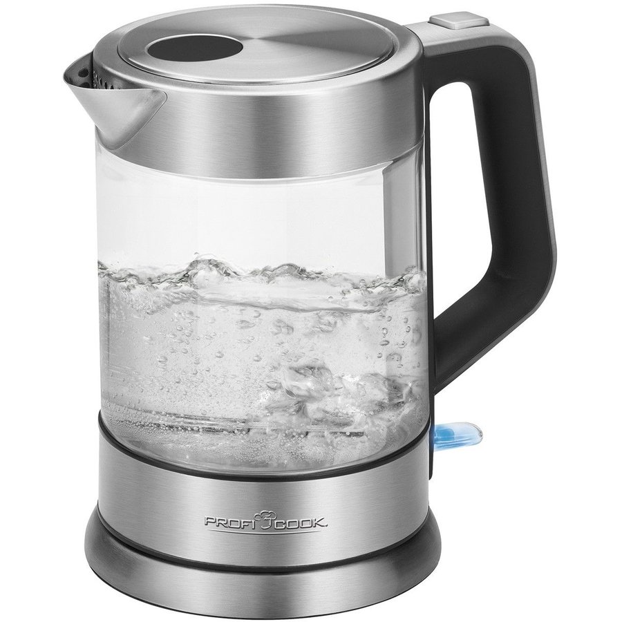 Fierbator Glass Kettle PC-WKS 1190 G (Inox / Black 1.7l
