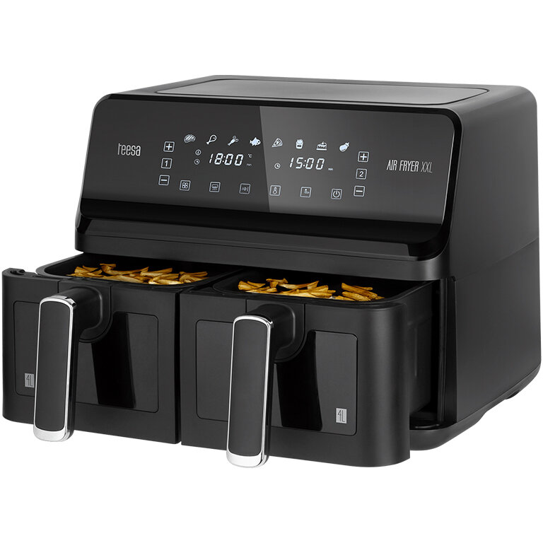 Friteuza cu Aer Cald XXL TSA8089 8L Dual Zone 2700W Negru