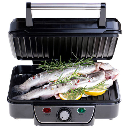 Gratar electric MS 3050 2500W Argintiu Negru