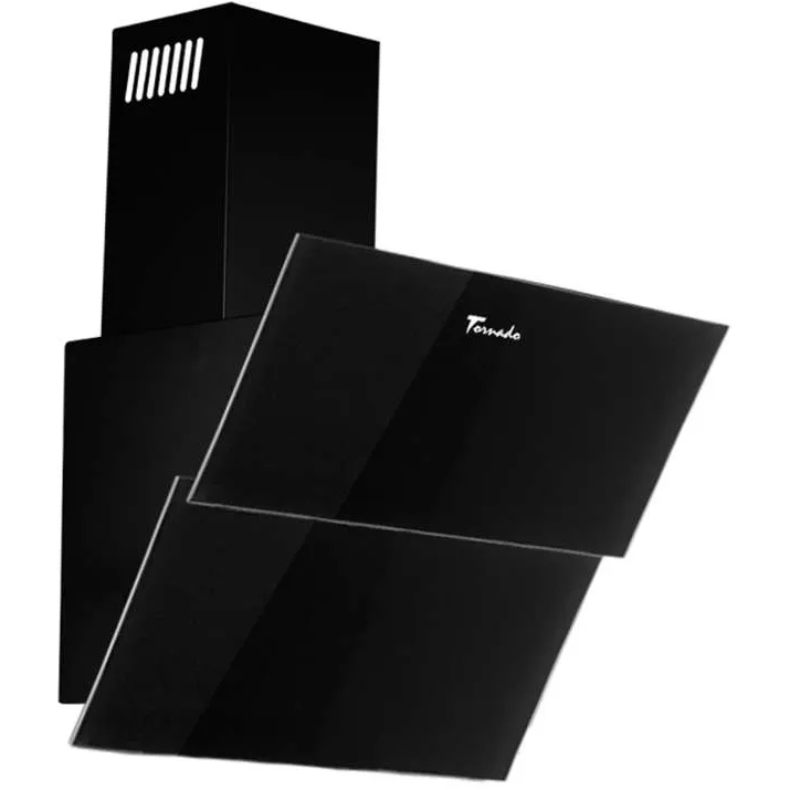 Hota Decorativa Blaze Touch Free 1100 LED 1 motor Turbo Latime 60 cm 4 viteze Absorbtie 1100 m3/ora Filtru anti-grasimi Aluminiu 5 straturi Negru/Sticla