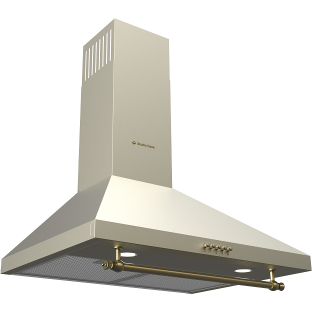 Hota Decorativa Onda Beige Turbo  60cm  1 Motor Tubo  Putere Absorbtie 680m3/h  Bej